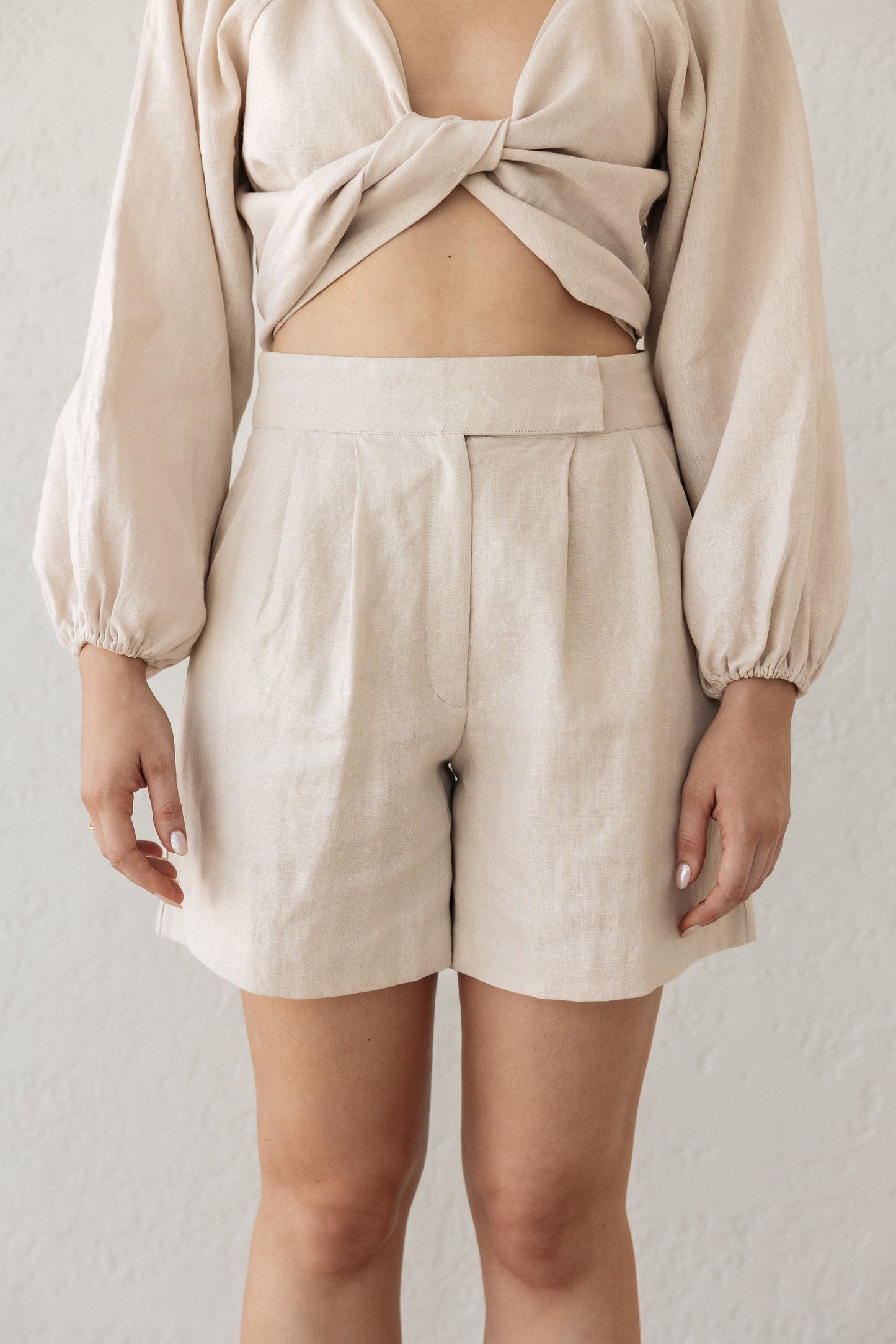 Scorpios Puff Sleeve Blouse & Spilia Short Set