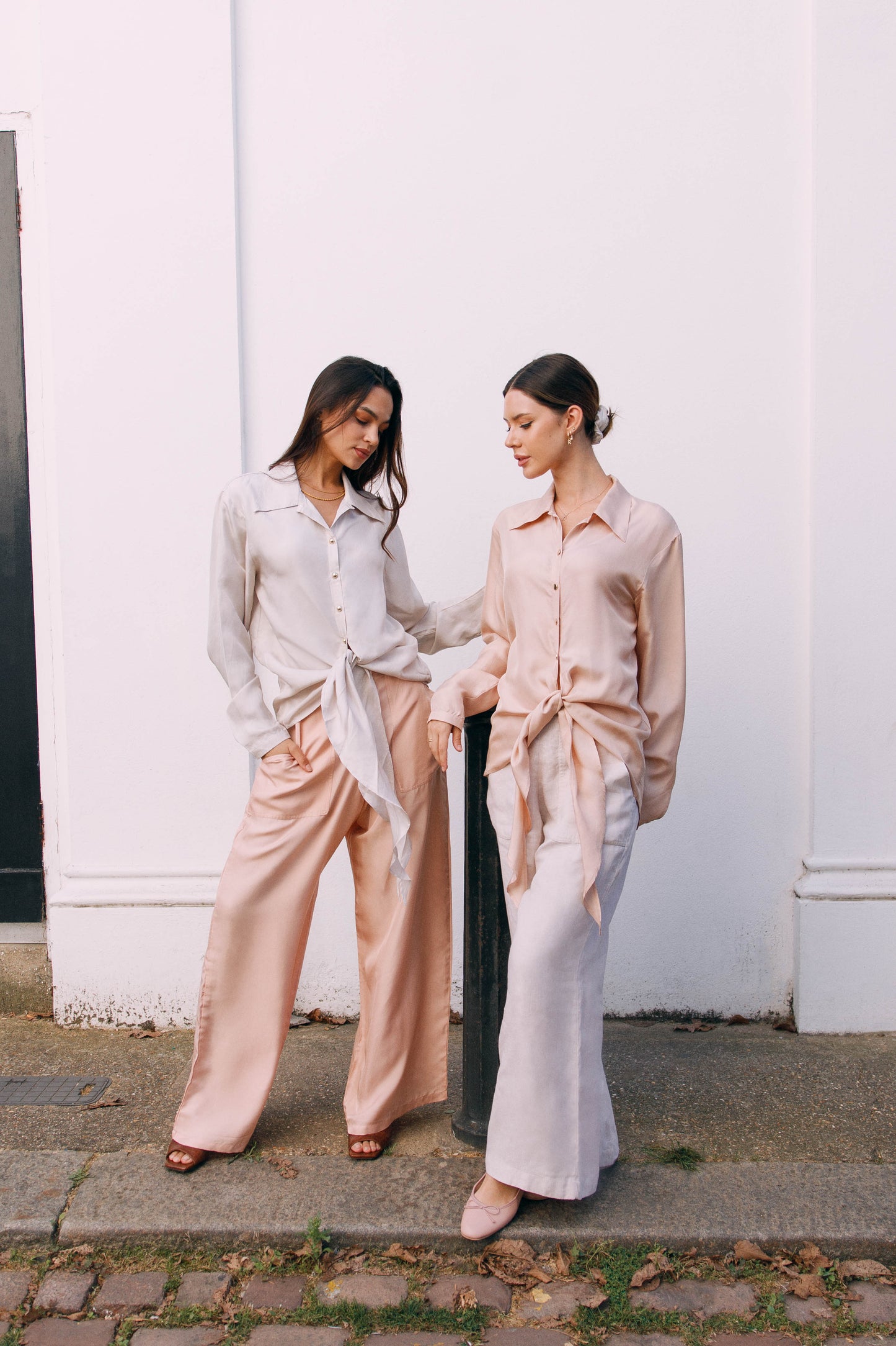 Signature Silk Wide Leg Trouser