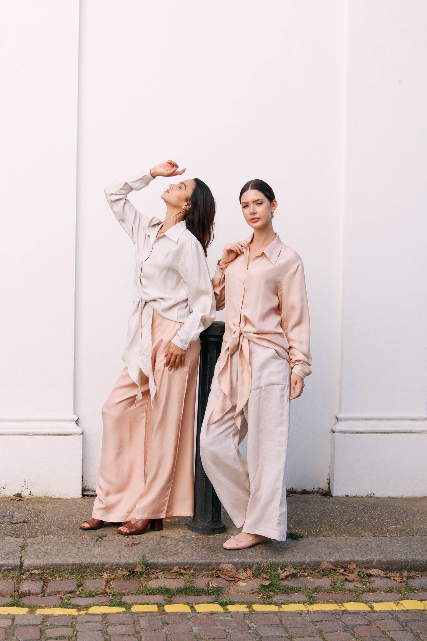 Signature Silk Wide Leg Trouser