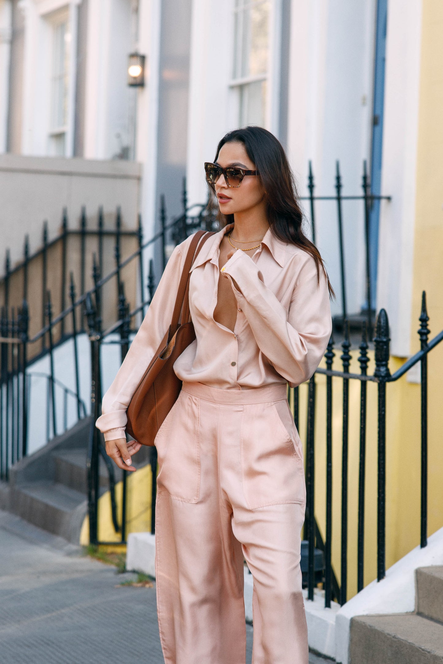 Signature Silk Wide Leg Trouser