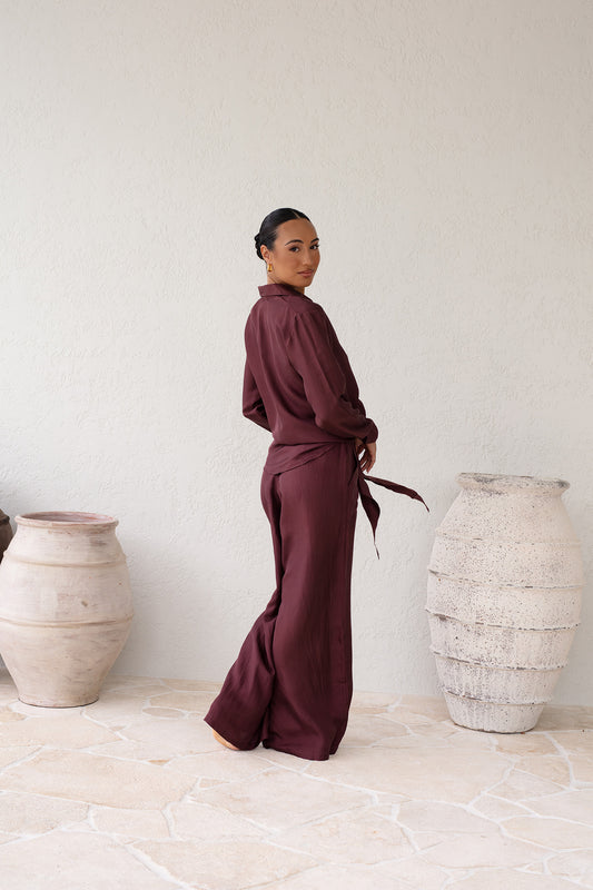 The Silk Trouser and Blouse in Bakery