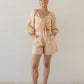 Scorpios Puff Sleeve Blouse & Spilia Short Set