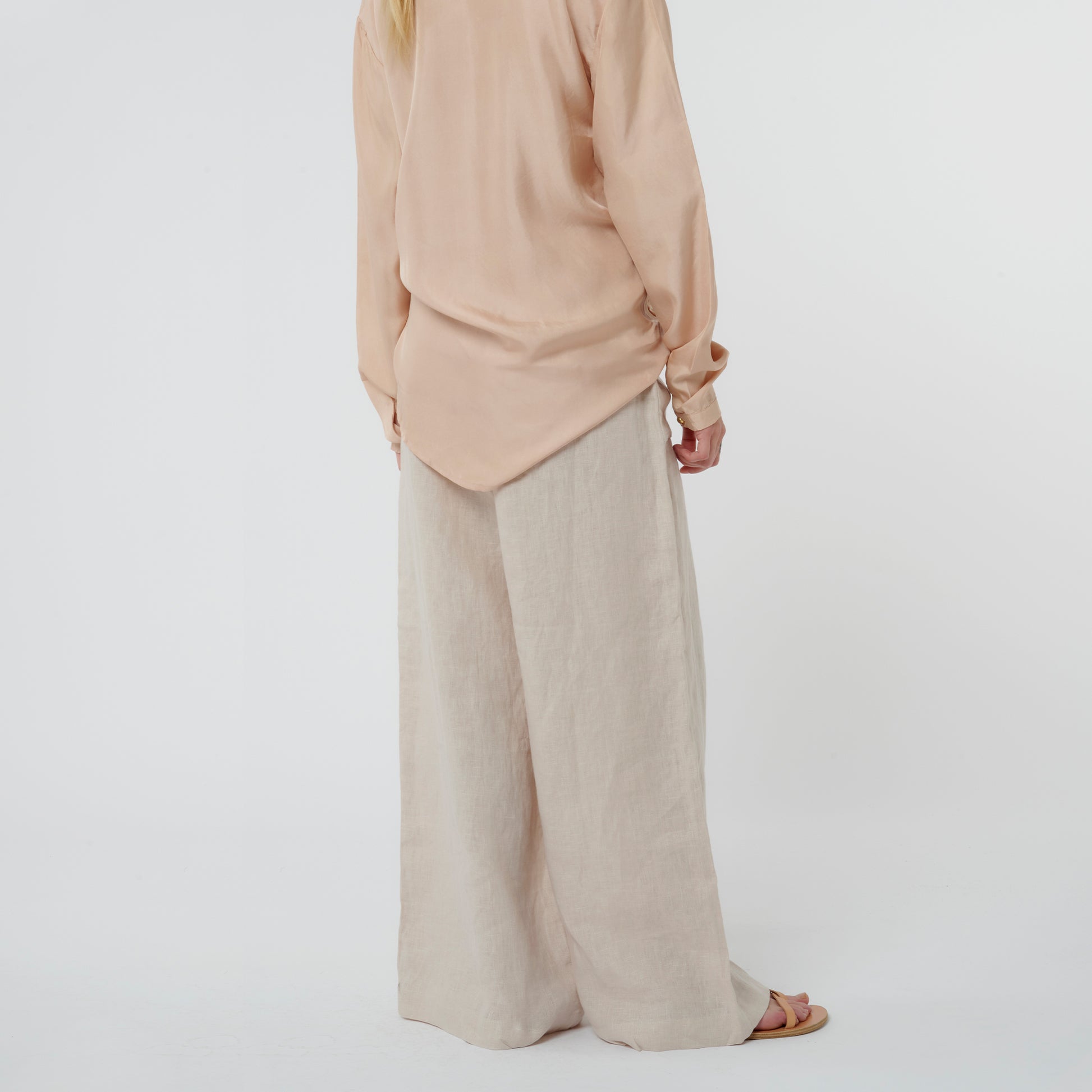 Signature Linen Wide Leg Trouser